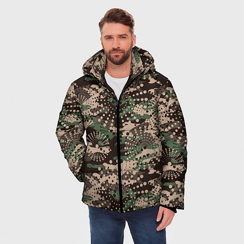 Мужская зимняя куртка Камуфляж брызги / 3D-Светло-серый – фото 3