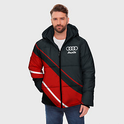 Куртка зимняя мужская Audi sport red, цвет: 3D-красный — фото 2