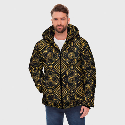 Мужская зимняя куртка Versace classic pattern / 3D-Светло-серый – фото 3