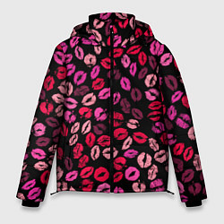Куртка зимняя мужская Покрытый поцелуями, цвет: 3D-красный