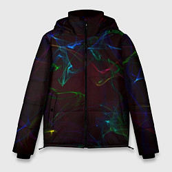 Куртка зимняя мужская CURVE NEON ABSTRACTION, цвет: 3D-черный