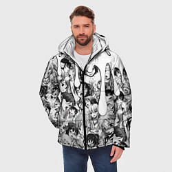 Куртка зимняя мужская АХЕГАО - AHEGAO ПОДТЕКИ, цвет: 3D-черный — фото 2