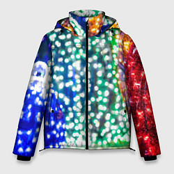 Куртка зимняя мужская Новогодняя инсталляция - Шары, цвет: 3D-черный