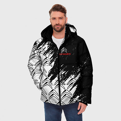 Мужская зимняя куртка Ситроен citroen c4 / 3D-Черный – фото 3