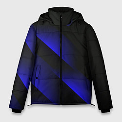 Мужская зимняя куртка Blue Fade 3D Синий градиент