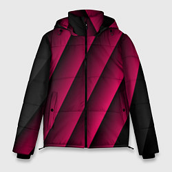 Мужская зимняя куртка Red Stripe 3D Красные полосы