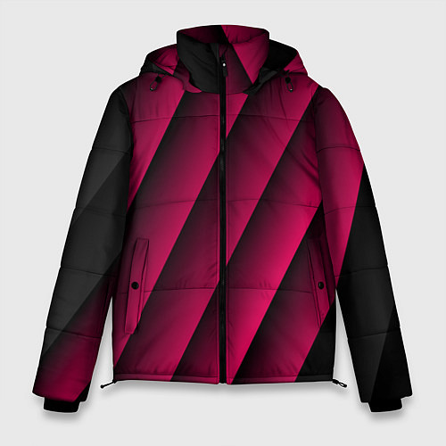 Мужская зимняя куртка Red Stripe 3D Красные полосы / 3D-Красный – фото 1