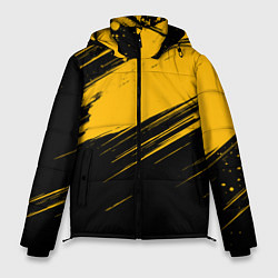 Мужская зимняя куртка Black and yellow grunge