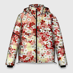 Куртка зимняя мужская Цветущая весна, цвет: 3D-светло-серый