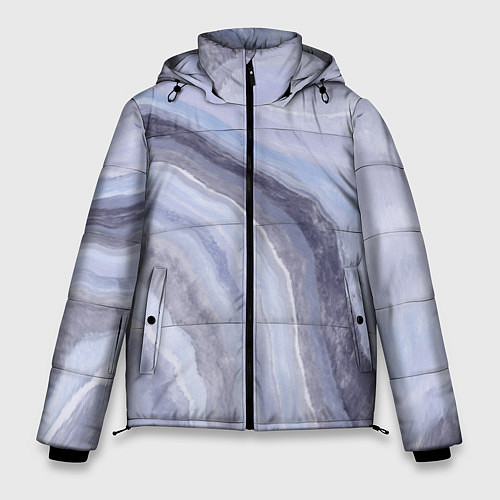 Мужская зимняя куртка Дизайн с эффектом мрамора синего цвета / 3D-Красный – фото 1