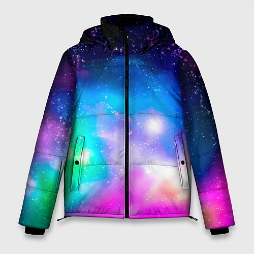 Мужская зимняя куртка Colorful Space Космос / 3D-Красный – фото 1