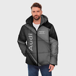 Куртка зимняя мужская Ауди audi, цвет: 3D-светло-серый — фото 2