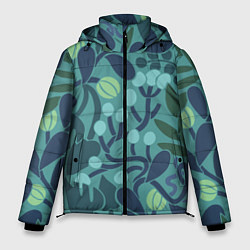Куртка зимняя мужская Запутанные растения, цвет: 3D-светло-серый