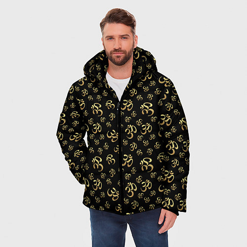 Мужская зимняя куртка Знак - ОМ / 3D-Черный – фото 3