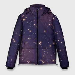 Куртка зимняя мужская Звездное ночное небо Галактика Космос, цвет: 3D-светло-серый