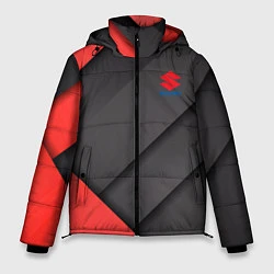 Куртка зимняя мужская SUZUKI abstraction, цвет: 3D-красный