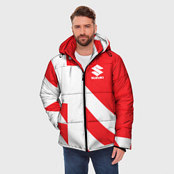 Куртка зимняя мужская SUZUKI autosport, цвет: 3D-красный — фото 2