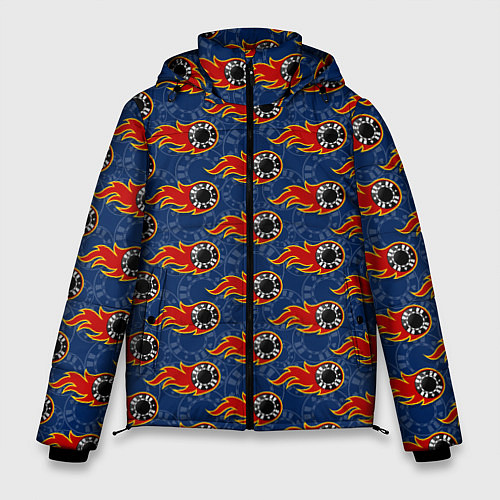 Мужская зимняя куртка Фишки, Ставки, Покер / 3D-Красный – фото 1