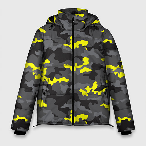 Мужская зимняя куртка Камуфляж Серо-Чёрный / 3D-Красный – фото 1