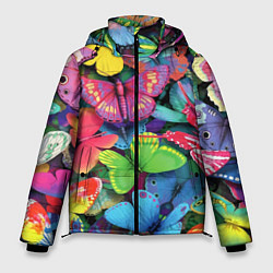 Мужская зимняя куртка Стая бабочек Pattern