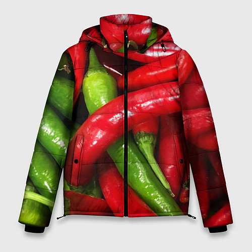 Мужская зимняя куртка Жгучие перцы / 3D-Красный – фото 1