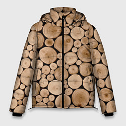 Куртка зимняя мужская Спил дерева, цвет: 3D-светло-серый