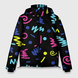 Куртка зимняя мужская Neon color pattern Fashion 2032, цвет: 3D-светло-серый