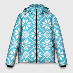 Куртка зимняя мужская Узоры народные, цвет: 3D-черный