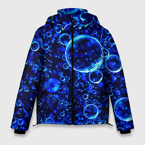 Мужская зимняя куртка Пузыри воздуха в воде Pattern / 3D-Красный – фото 1