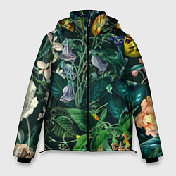 Мужская зимняя куртка Цветы Темный Сад