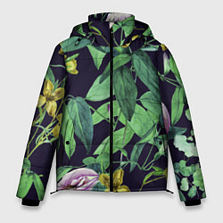 Куртка зимняя мужская Цветы Ботанические, цвет: 3D-красный