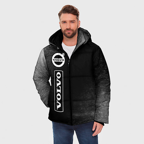 Мужская зимняя куртка VOLVO Графика Вертикально / 3D-Черный – фото 3