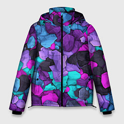 Куртка зимняя мужская Магические кристаллы, цвет: 3D-светло-серый
