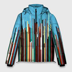 Куртка зимняя мужская Красочный растр Fashion, цвет: 3D-черный