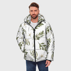 Куртка зимняя мужская Цветы Цитрусовых, цвет: 3D-черный — фото 2
