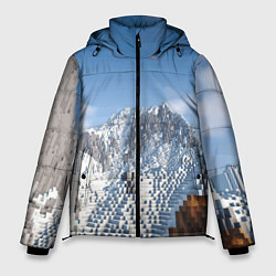 Куртка зимняя мужская Minecraft Mountains Video game, цвет: 3D-черный