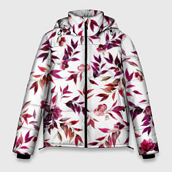 Мужская зимняя куртка Цветы Летние Розовые
