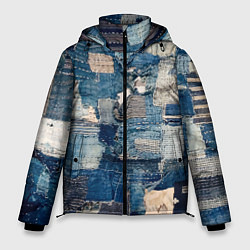 Мужская зимняя куртка Patchwork Jeans Осень Зима 2023