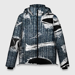 Куртка зимняя мужская Джинсовое рваньё Fashion trend, цвет: 3D-черный