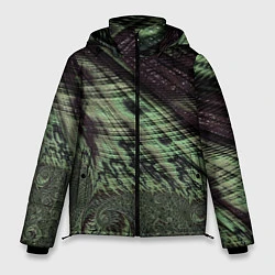 Куртка зимняя мужская Камуфляжный змеиный фрактал, цвет: 3D-светло-серый