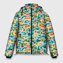Куртка зимняя мужская Восточные мотивы, цвет: 3D-светло-серый