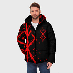 Куртка зимняя мужская КЛЕЙМО ЖЕРТВЫ BERSERK БЕРСЕРК, цвет: 3D-черный — фото 2