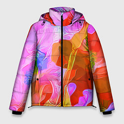 Куртка зимняя мужская Красочный цветочный паттерн Весна - Лето 2025 Colo, цвет: 3D-светло-серый