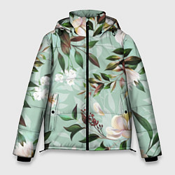 Мужская зимняя куртка Цветы Мятный Сад