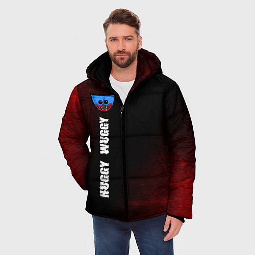 Мужская зимняя куртка ХАГИ ВАГИ - Графика По вертикали / 3D-Черный – фото 3