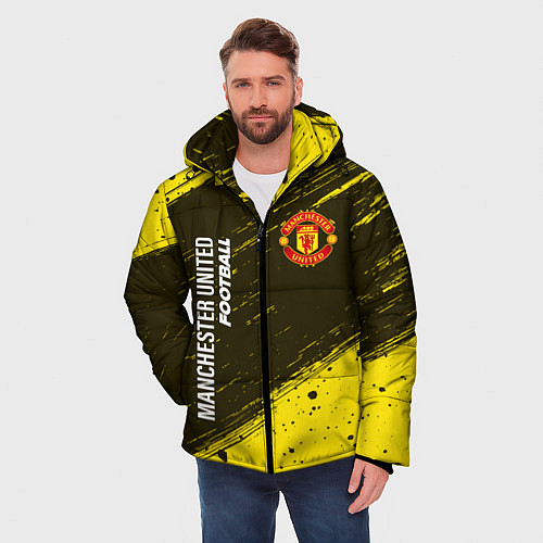 Мужская зимняя куртка MANCHESTER UNITED Football - Краска / 3D-Черный – фото 3