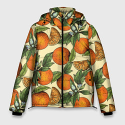 Куртка зимняя мужская Узор Апельсиновое настроение, цвет: 3D-черный
