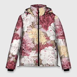 Мужская зимняя куртка Цветы Восхитительный Летний Букет Пион