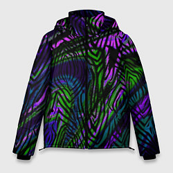 Куртка зимняя мужская Абстрактный современный тигровый узор, цвет: 3D-красный
