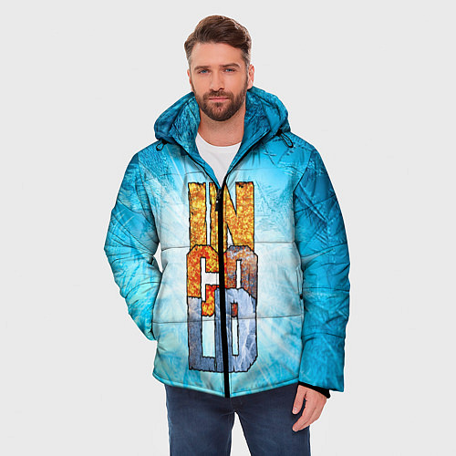 Мужская зимняя куртка IN COLD logo with blue ice / 3D-Красный – фото 3